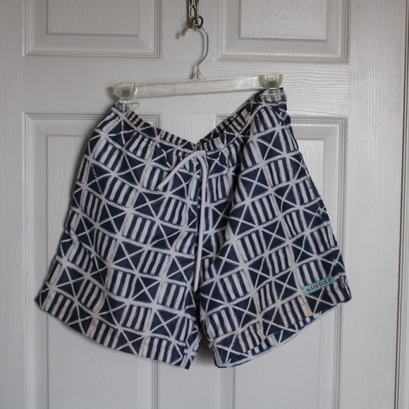 Mahi Gold Nautical Flag Print Swim Trunks - Picture 2 of 3